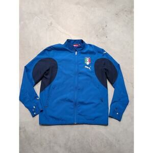 Italy 2006 Track Jacket Puma Blue Mens S Full Zip Futbol Soccer